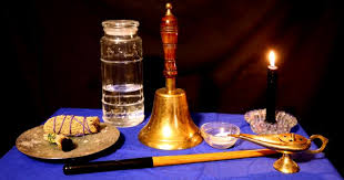 essential altar for clearing and blessing